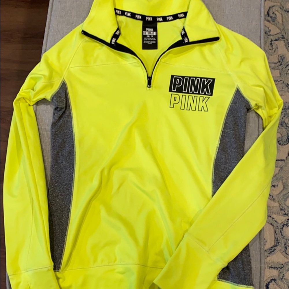 Neon green PINK zip up